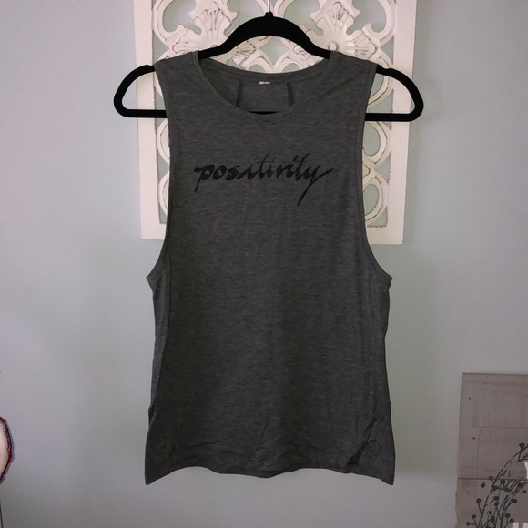 lululemon athletica Tops - Lululemon Box it Out Gray Tank Top